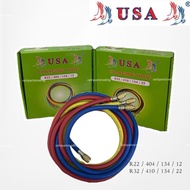 USA Refrigerant Charging Hose R410A / R32 / R12 / R22 / R404A / R134A