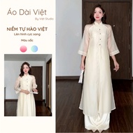 Modern 4-panel stylized ao dai with luxurious slits - Viet Store AD52