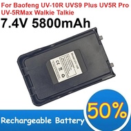 UV-10R 7.4V 5800mAh Lithium-ion Battery USB Rechargeable for Baofeng UV-10R UVS9 Plus UV5R Pro UV-5R