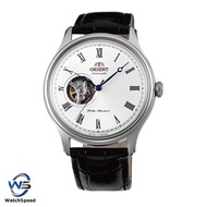 Orient Automatic FAG00003W0 Open Heart White Dial Black Leather Mens Watch