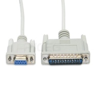 1.5M DB9 Female To DB25 Male Null Modem Serial Cable RS232 / 9 Pin To 25 Pin / 9P To 25P
