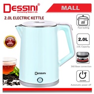 【100% ORIGINAL】DESSINI ITALY Stainless Steel Electric Kettle Automatic Cut Off Boiler Jug Teapot Cerek (2.0L)