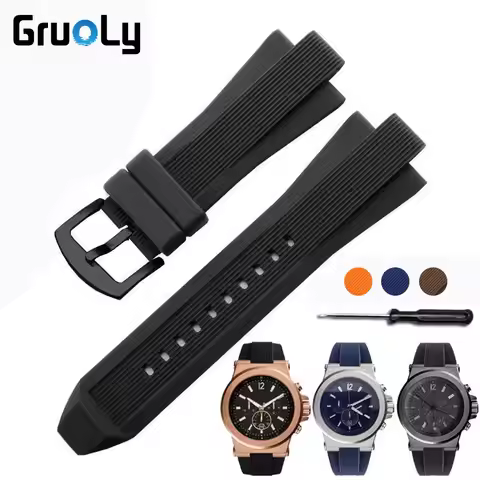 Silicone Watch Band For Michael Kors MK8184 MK8729 MK9020 MK8152 MK9020 MK9026 Raised Mouth Watch St