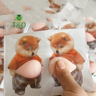 [T&O-t] 3D Cute Puppy Sticker Squeezeable Shiba Inu Phone Case Decoration Children's Birthday Party 