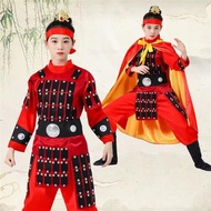 Children Hua Mulan Yuefei Ancient Armor Costume Adult Soldier Performance