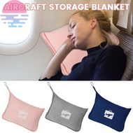 Soft Travel Blanket Warm Airplane Blanket with Storage Bag Enduring Travel Quilt Airplane for Journe