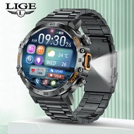 LIGE Smart Watch Men Bluetooth Call Waterproof 1.53inch Full Touch Screen Jam Tangan Lelaki 100+Spor
