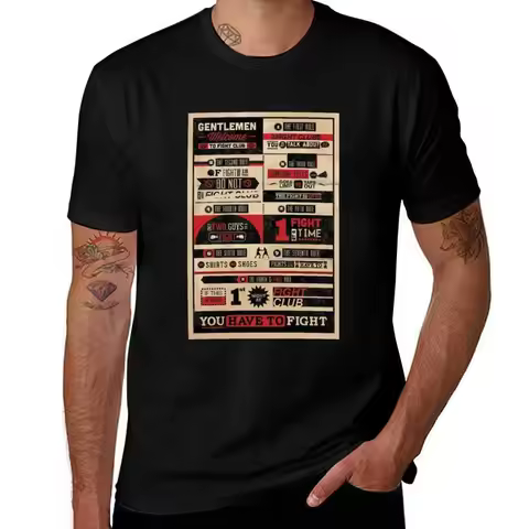 FIGHT CLUB: RULES T-Shirt Basic Tee Shirt for Everyday Outfit