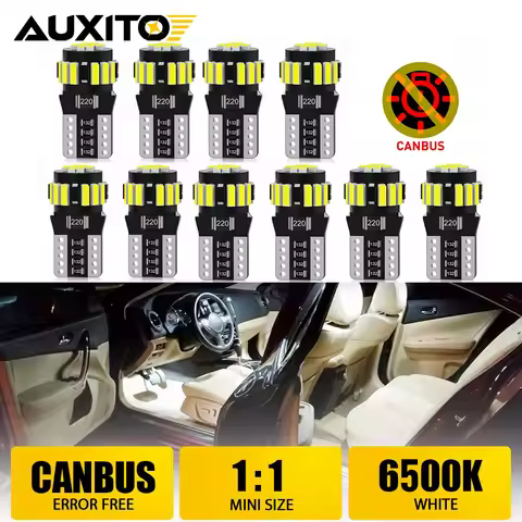 AUXITO W5W T10 LED Bulbs Canbus Car Interior Light for Toyota Corolla Camry CHR Mazda 2 3 6 CX5 VW G