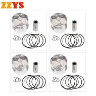 48mm 48.25mm 48.5mm STD +25 +50 +0.25 +0.5 Motorcycle Engine Piston and Ring Kit For Yamaha FZ250