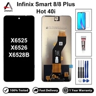 จอ LCD คุณภาพยอดนิยมสำหรับ Infinix Smart 8 Plus X6525 X6526หน้าจอแสดงผล40i ร้อนหน้าจอสัมผัสทดสอบอะไห