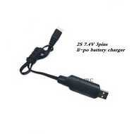 rc car battery charger cable USB 3 pins balanced 2S 7.4V li-po battery charger 1.3A high current wlt