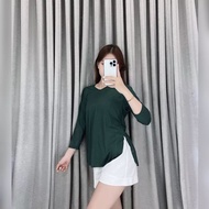 7 sleeve shirt/8 Very cool rayon spandex material viral shirt/ t shirt baju perempuan t shirt baju p