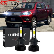 หลอดไฟหน้ารถยนต์ LED V4 6000K สีขาว แบบเปลี่ยน สําหรับ Toyota Hilux Revo Gun125 2016 2017 2018-2021 