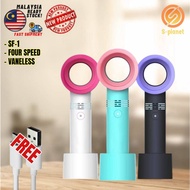 F1 Rechargeable Mini Fan Electric Handheld Kipas Portable USB Charging Battery Bladeless Fans Cooler