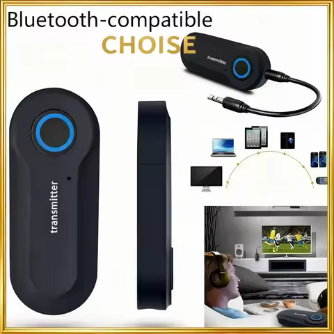 Wireless Bluetooth 4.0 Transmitter Stereo 3.5mm Audio Music Adapter for TV Phone PC TV DVD PC MP3