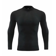 LONG-SLEEVED COMPRESSION SPORTS T-SHIRT PLAIN COMPRESSION/ T-SHIRT COMPRESSION SPORTS T-SHIRT BLACK 