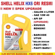 Oli Shell Helix HX6 10w 40 4L oli full synthetic mobil JAMIN ORI ASLI