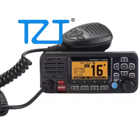 TZT IC-M330/IC-M330G 25W IPX7 VHF Mobile Transceiver Marine Transceiver over 10KM Communication Rang