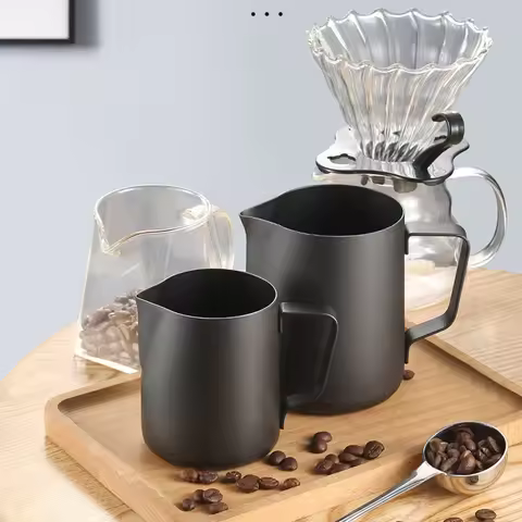 Stainless Steel Coffee Milk Frothing Pitcher Espresso Steaming Barista Latte Frother Cup Cappuccino 