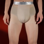180cm tall men's silk stockings💙ice silk seamless men's pantyhose, core wrapped silk, bare feeling, 