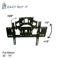 Full Motion Double Arm 32 -70 Inch Adjustable Tilt Swivel Wall Mount TV Bracket