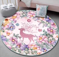 圓形圖案水晶短毛絨地毯, 地毯, 地墊|Sweet Home Round Shaped Crystal Velvet Carpet [地墊, 地板, 地板裝飾, 卧室地毯, 柔軟地毯, 裝飾, 家居佈