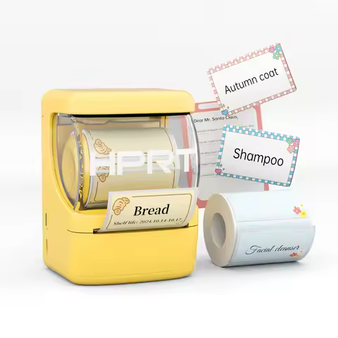 HPRT New 1 Thermal Label Printer,Portable Label Maker, Android/iOS, Sticker Printer, Bluetooth Schoo