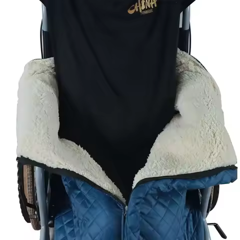 Plush Lined Waterproof Wheelchair Warmer Blanket Cover for Old Man Patients Zipper Wheelchair Cove 1