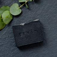 英國製 SEVIN LONDON 仿岩手工 大理石黑皂 烏木佛手柑