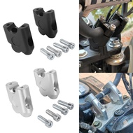 Universal Motorcycle 22mm Handle Bar Riser Handlebar Heightened Clamp Back Move Mount Adapter Chrome