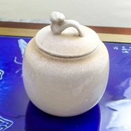 白練純然 手工柴燒青瓷茶倉 柴燒茶罐 白瓷 茶罐 茶葉罐 小茶倉