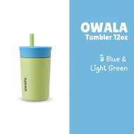 Owala Kids 12oz (354ml) แก้วน้ําสแตนเลสพร้อมหลอดยืดหยุ่นเป็นมิตรกับสิ่งแวดล้อมถ้วยนํากลับมาใช้ใหม่ ถ