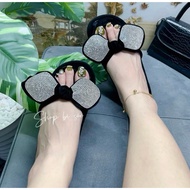 Beautiful bow sandals. Soft velvet straps, stitched straps, 5cm high wedge sole, beautiful on feet, 