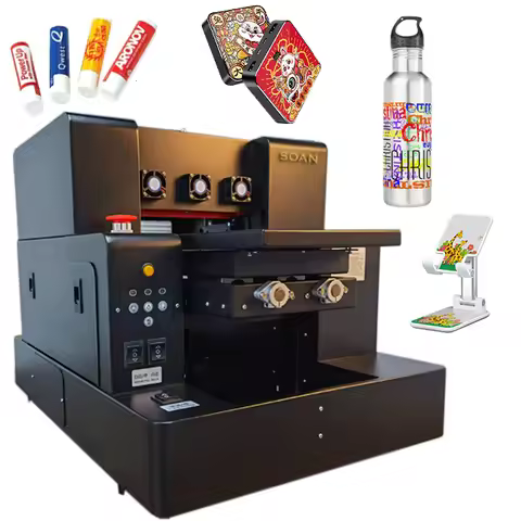 UV Flatbed Printing Machine A3 Printer for Plastic Phone Case Wood Acrylic Metal Cylinder PVC ID Car