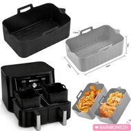 RAINBOWEZV Air Fryer Basket, Rectangle Reusable Air Fryer Baking Tray, Silicone Silicone Air Fryer L