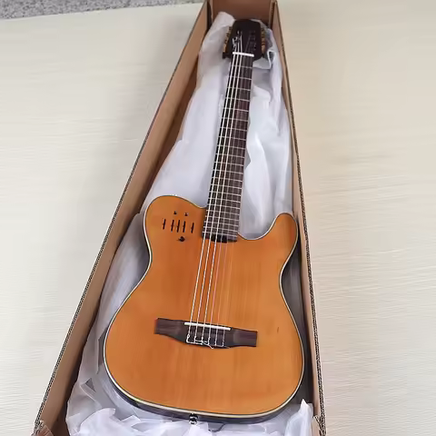 39 Inch 6 Strings Full Hand-made A Grade Red Cedar Top Rose Fingerboard Matte Silent Electic Classic