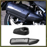 [B F Z J] 2 Pcs Exhaust Pipe Decorative Cover Motorcycle Accessories Carbon Fiber Pattern Plastic for  X-MAX XMAX 250 300 400 XMAX250