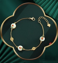 Chinese Style Retro Bracelet Bangle For Women Girls Jade Bangle Original Jewelry Birthday Gift