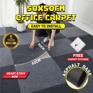 50X50CM Karpet Lantai Tikar persegi Pejabat Tidak Tergelincir Floor Carpet Tiles Non-Slip Carpet Off