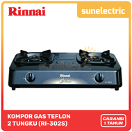 Rinnai RI 302 S Kompor Gas Stove 2 Tungku RI-302 S / RI302 S/ RI 302S - Hitam