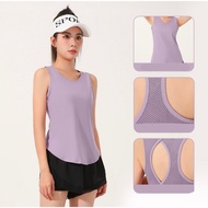 BX8-Women Sleeveless Mesh Top Yoga Quick Dry Tank Top Singlet Gym Mesh