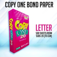 Copy One Bond Paper 70GSM  Long / A4 / Short  / Substance 20 (1 ream)