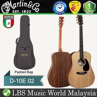 Martin D-10E-02 Dreadnought Sitka Spruce Top Acoustic Electric Guitar With Gig Bag (D10E02 D 10E 02)