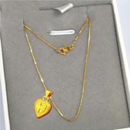 Emas Korea 916 Gold Couple Necklaces 375 Gold Rantai Give Best Friends Necklace Pengiriman Cepat