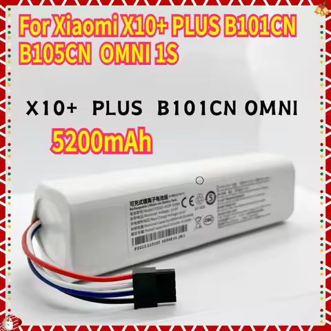 Lithium Ion Battery Pack for Xiaomi X10+ PLUS B101CN B105CN OMNI 1S Sweeping Robot 5200/5600mAh