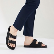 Dép Nam MWC 7919 - Dép Nam 2 Quai Ngang Phối Khoá Chất Liệu Da Tổng Hợp Bền Đẹp