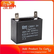 XZ BM 7.5uF 450V AC 2-Terminal 2Pin CBB61 For Fan Motor Mini Split Capacitor