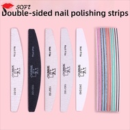 SOFTNESS Sandpaper Nail File, 80/100/150/180/240Grit Double Sided Nail File, Durable Professional Na