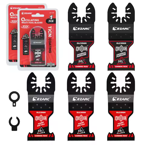 TiCN Carbide Oscillating Saw Blades, Obsidian Blade for Hard Metal & Multi Tool Blade for Metal Nail